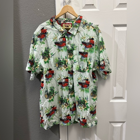 Cinch men’s tractor print shirt size XXL - Picture 2 of 5